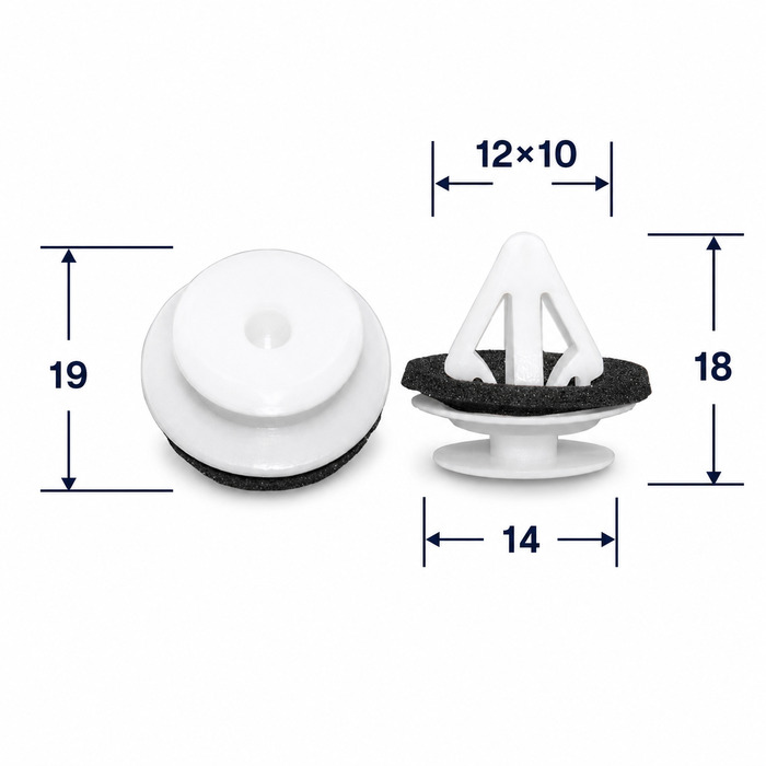 Клипса пластиковая для LEXUS, MAZDA, TOYOTA ОЕМ: G18K51SJ3, NE51-51-SJ3A, 90044-67558 . (отделка).